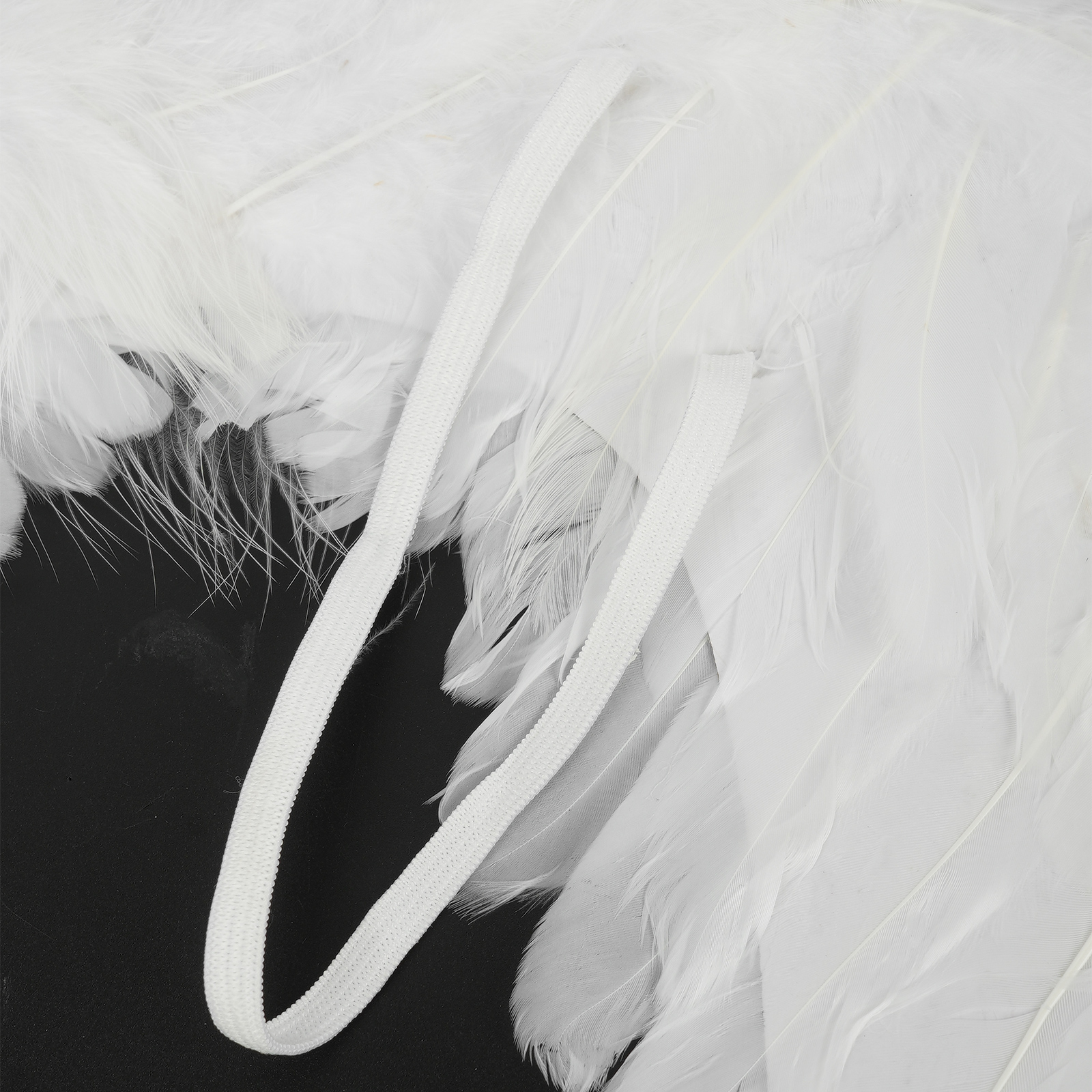 Halloween Feather Wings White Black Angel Wings Devil Wings with Elastic Straps for Adult Teens Christmas Costume Accessories