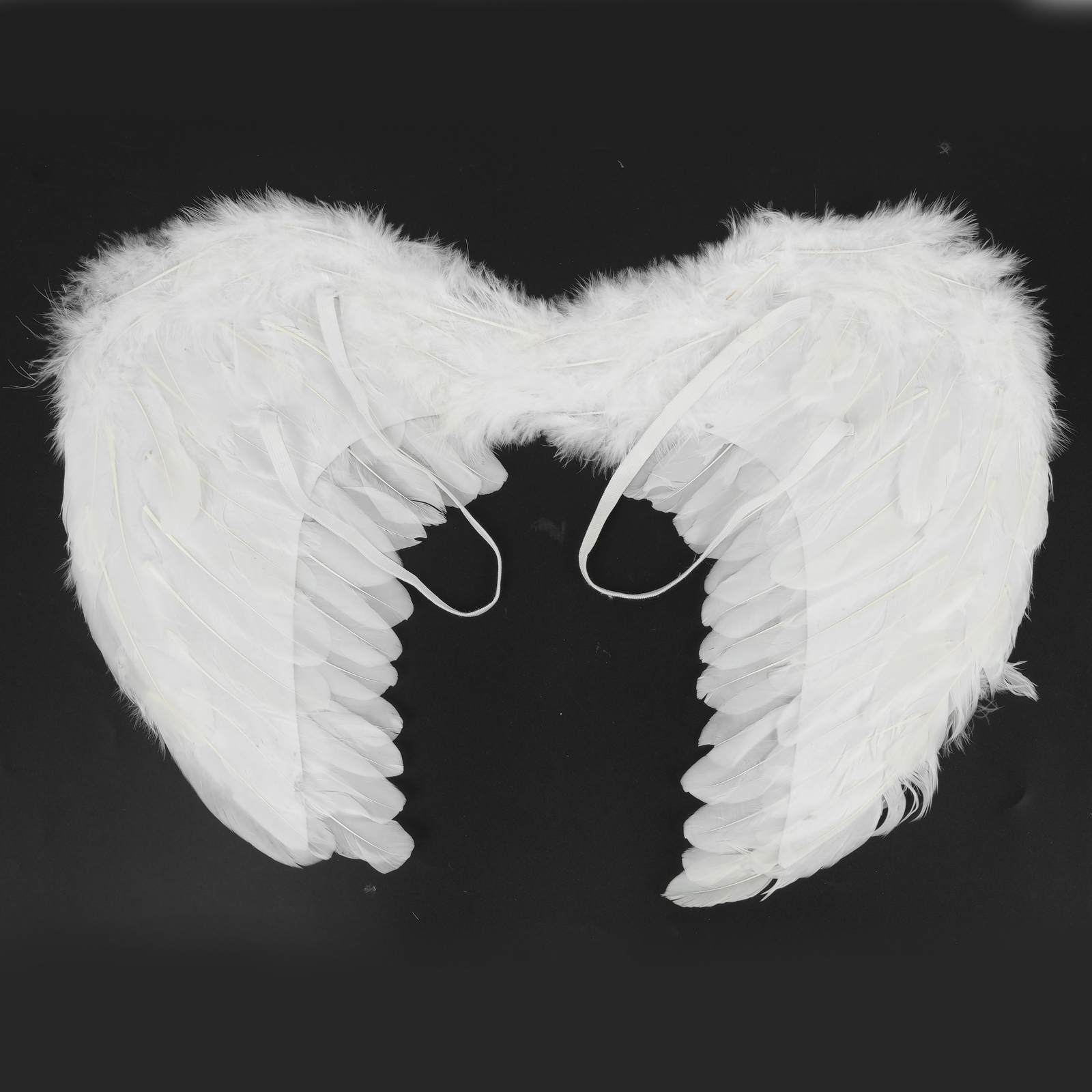 Halloween Feather Wings White Black Angel Wings Devil Wings with Elastic Straps for Adult Teens Christmas Costume Accessories