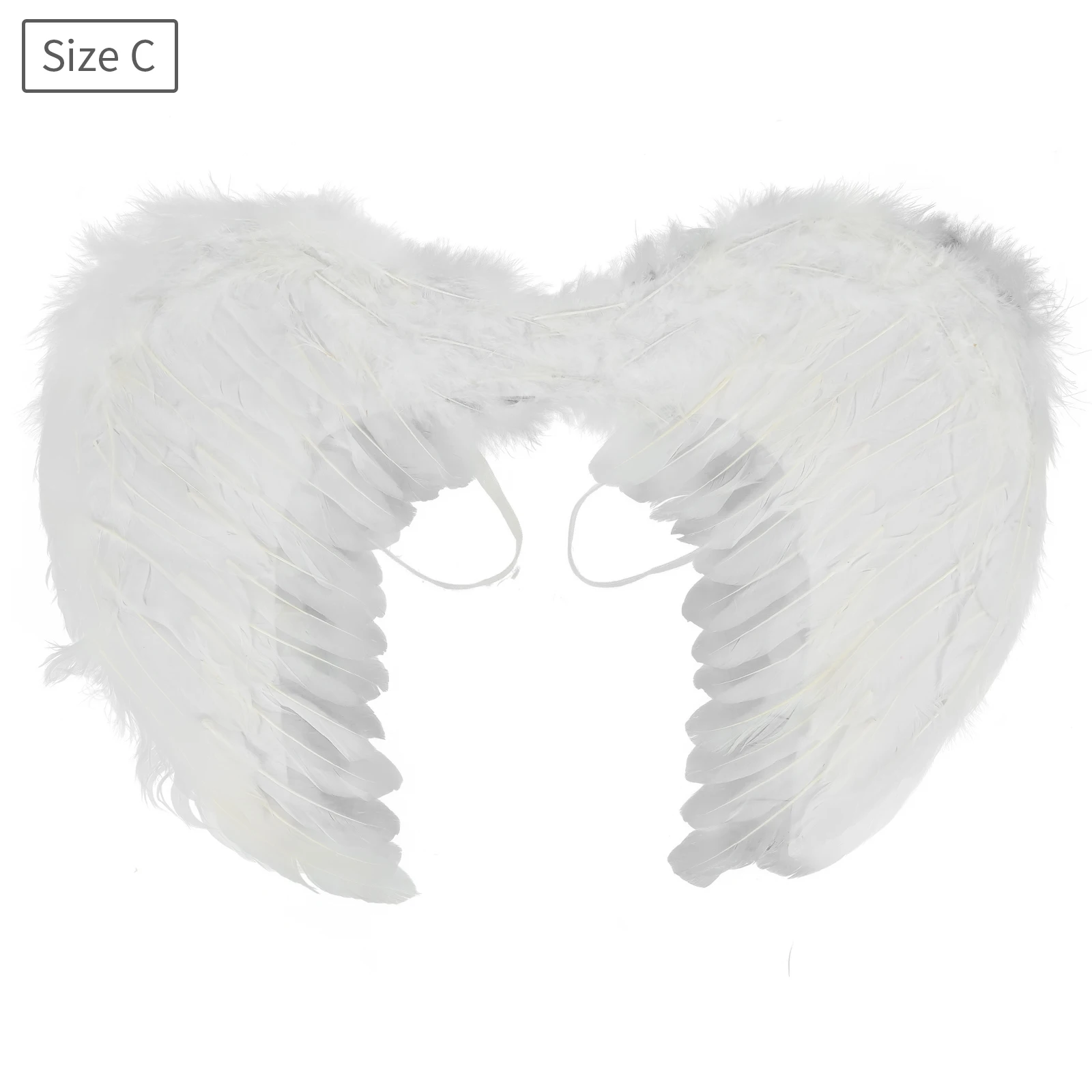 Halloween Feather Wings White Black Angel Wings Devil Wings with Elastic Straps for Adult Teens Christmas Costume Accessories