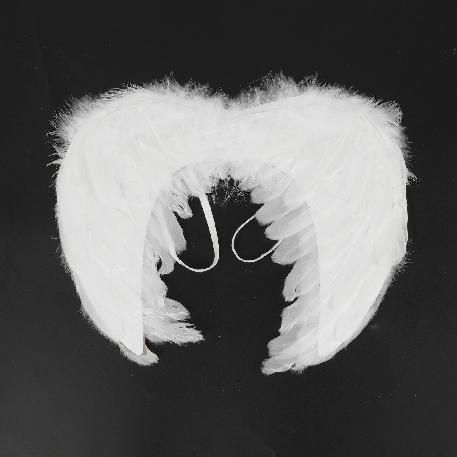 Halloween Feather Wings White Black Angel Wings Devil Wings with Elastic Straps for Adult Teens Christmas Costume Accessories
