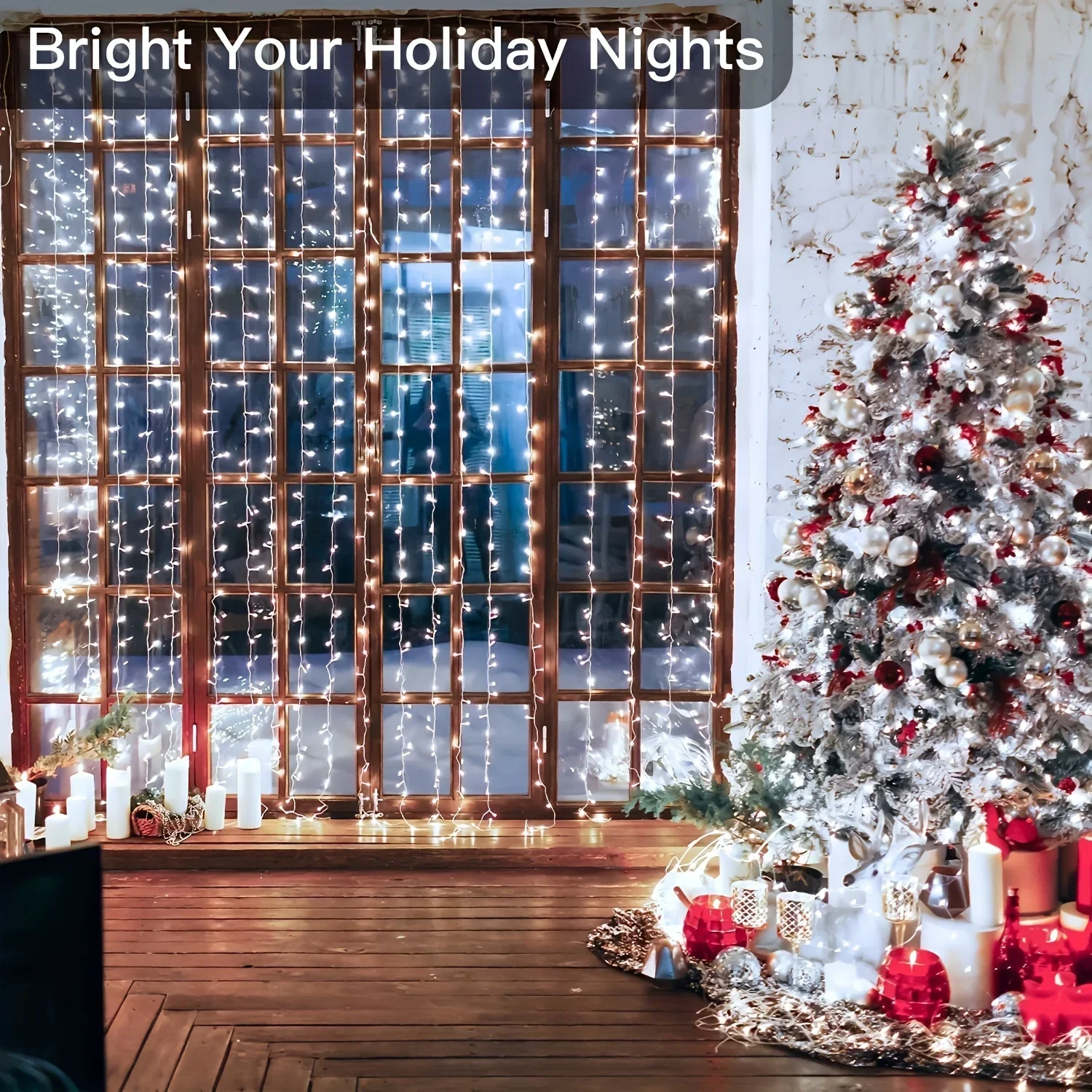 Remote Control USB Fairy Lights 3 4 6 Meters LED Curtain String Lights for Christmas Home Bedroom Decoration Festive Party