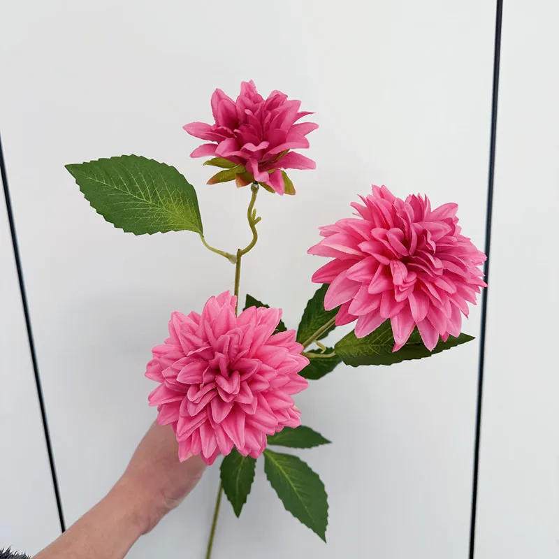 Realistic Silk Dahlias For Wedding Party Christmas Wreath Birthday DIY Home Office Vase Decoration Artificial Flower