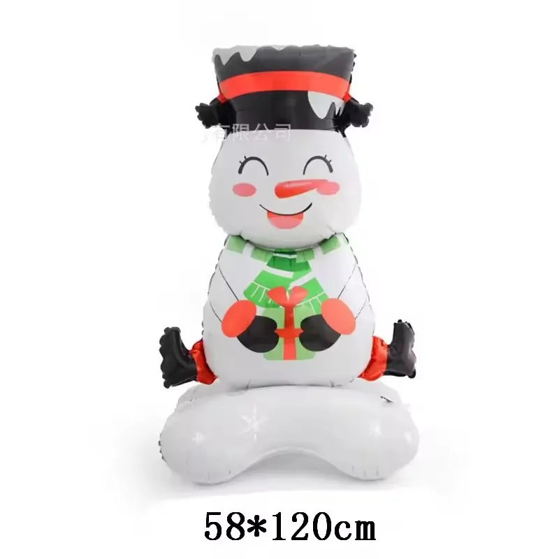 1pc New Extra Large Standing Santa Claus Foil Balloon Christmas Holiday Party Decoration New Year Birthday Supplies Easter Gift