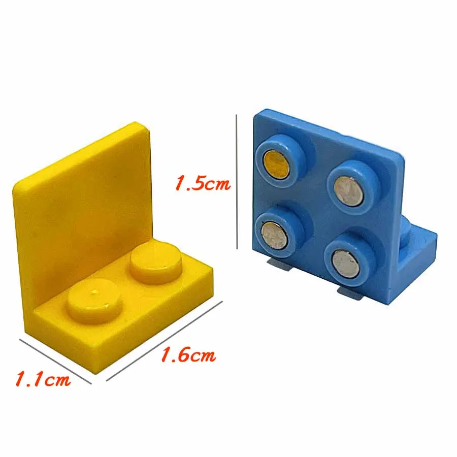 DIY Magnetic Bracket 1x2-2x2 Building Blocks MOC Creative Fridge Magnet Sticker Toy for Kid Christmas Gift Figure Support 99207