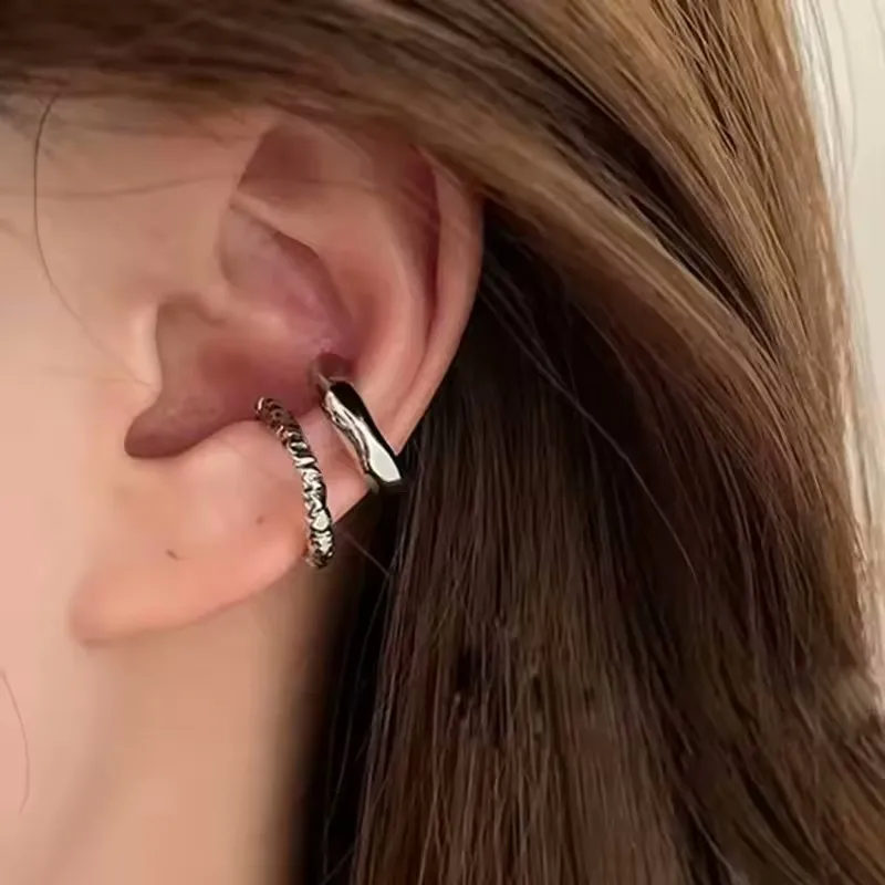 Fashion Exquisite Rhinestone Decor Ear Cuff Earring for Woman Ear 2025 Summer New Arrival Christmas Jewelry Gift