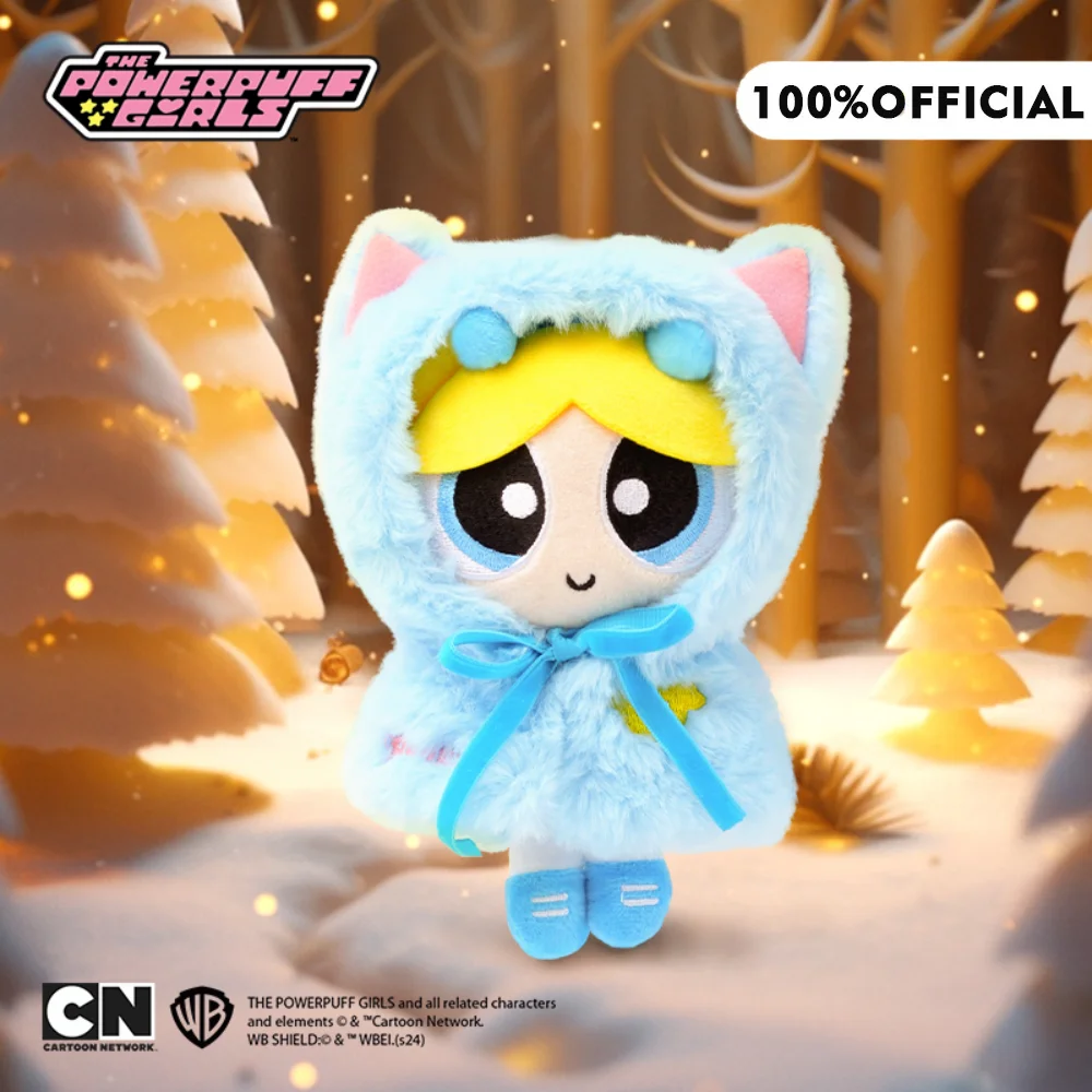 Genuine 15cm Powerpuff Girls Plush Doll Cloak Series Bag Ornaments Cartoon Dress Up Soft Stuffed Toys Keychain Christmas Gifts