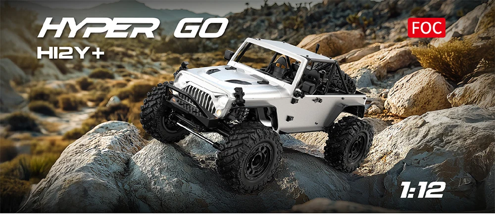 NEW MJX HYPER GO H12Y H12Y+ 1/12 RC Car Brushless FOC 4WD Remote Control Mountaineering Off-Road Climbing Off Road RC Toy Christmas Festival Gift Set