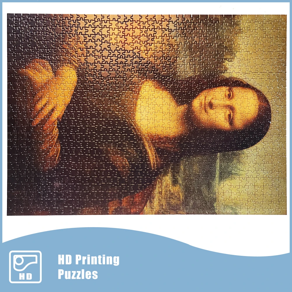 MaxRenard Jigsaw Puzzle 1000 Pieces for Adult Mona Lisa Famous Painting Toy Environmentally Friendly Paper Christmas Gift Toy