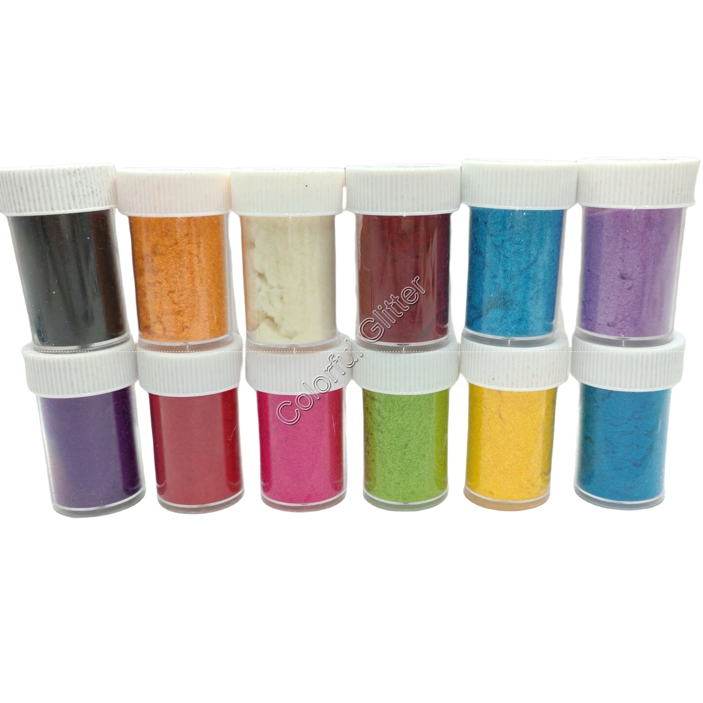 12 Colors 3D Candy Flocking Velvet Fuzzy Nylon Fiber Powder for Nail Art Manicure Taba Squishy Scenery Christmas Crafts DIY