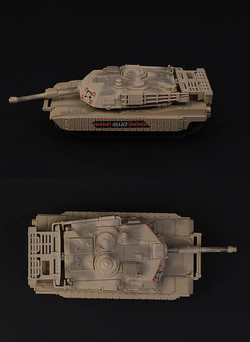 1/72 Creative Military Series Building Blocks Beige Armored Transport Vehicle M-Track Vs M1A2 Tank Model Toys For Christmas Gift