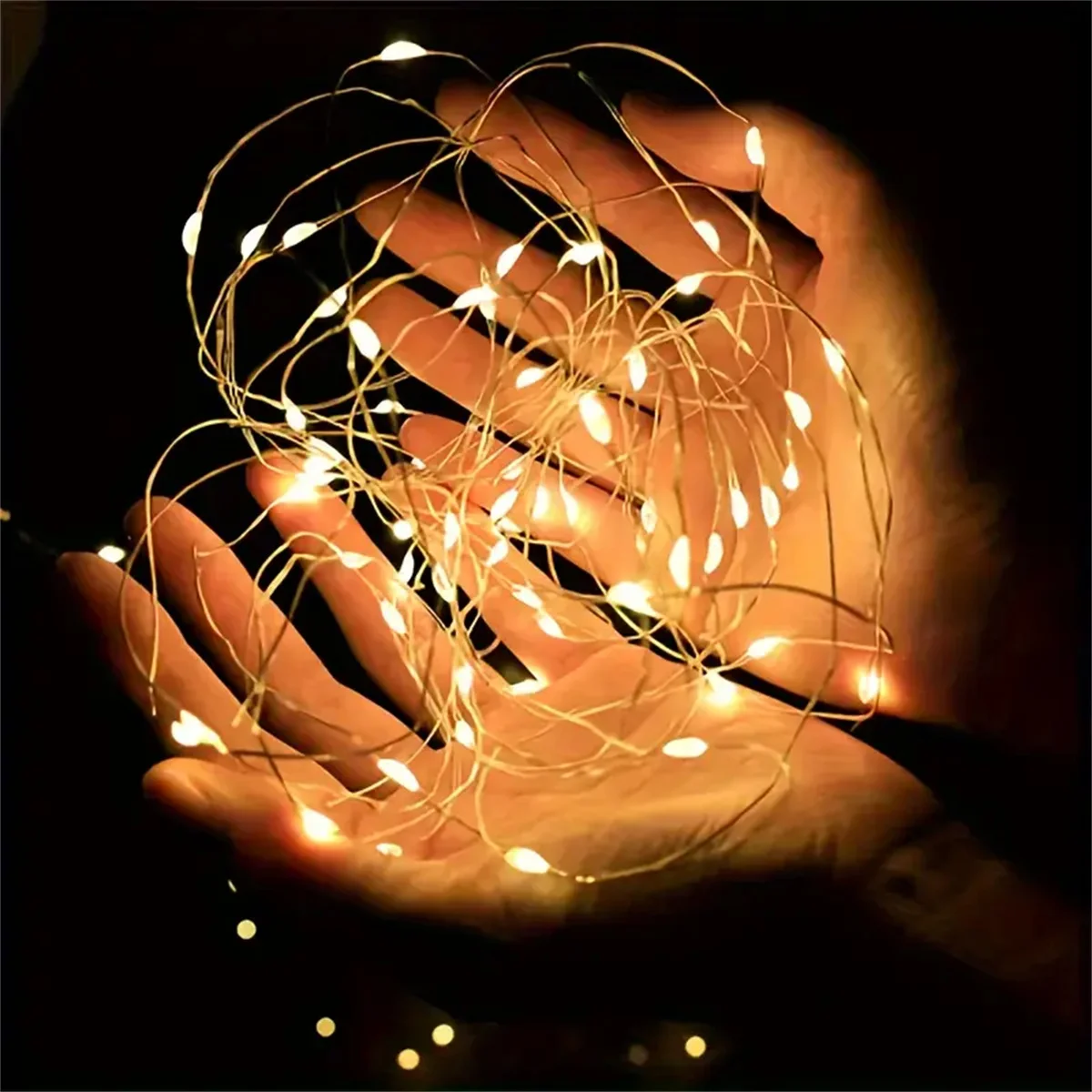 4/10/40PC Christmas LED Battery String Lights, Waterproof Copper Wire 2M 20LED Starry Sky Lights, Used for Party, Bouquet Decora