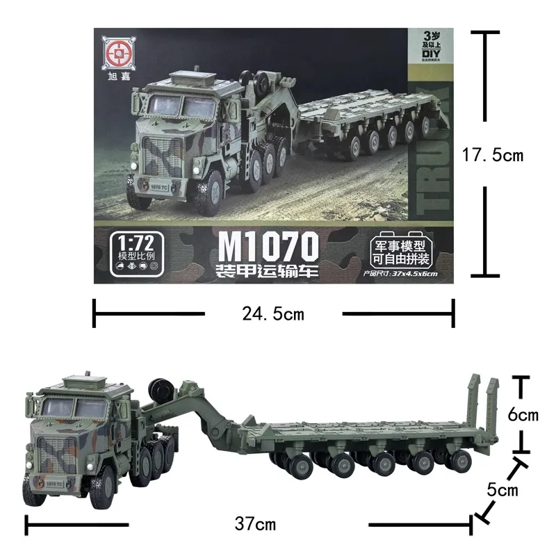 1/72 Creative Military Series Building Blocks Armored Transport Vehicle M-Track Vs Leopard 2 Tank Model Toys For Christmas Gifts