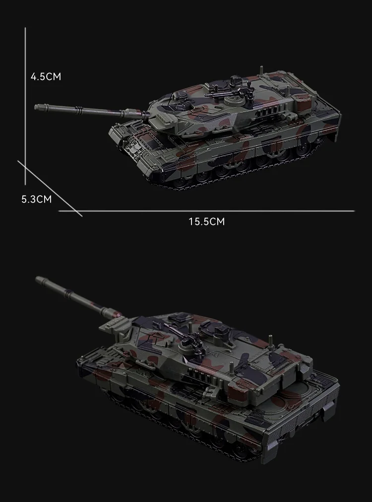 1/72 Creative Military Series Building Blocks Armored Transport Vehicle M-Track Vs Leopard 2 Tank Model Toys For Christmas Gifts