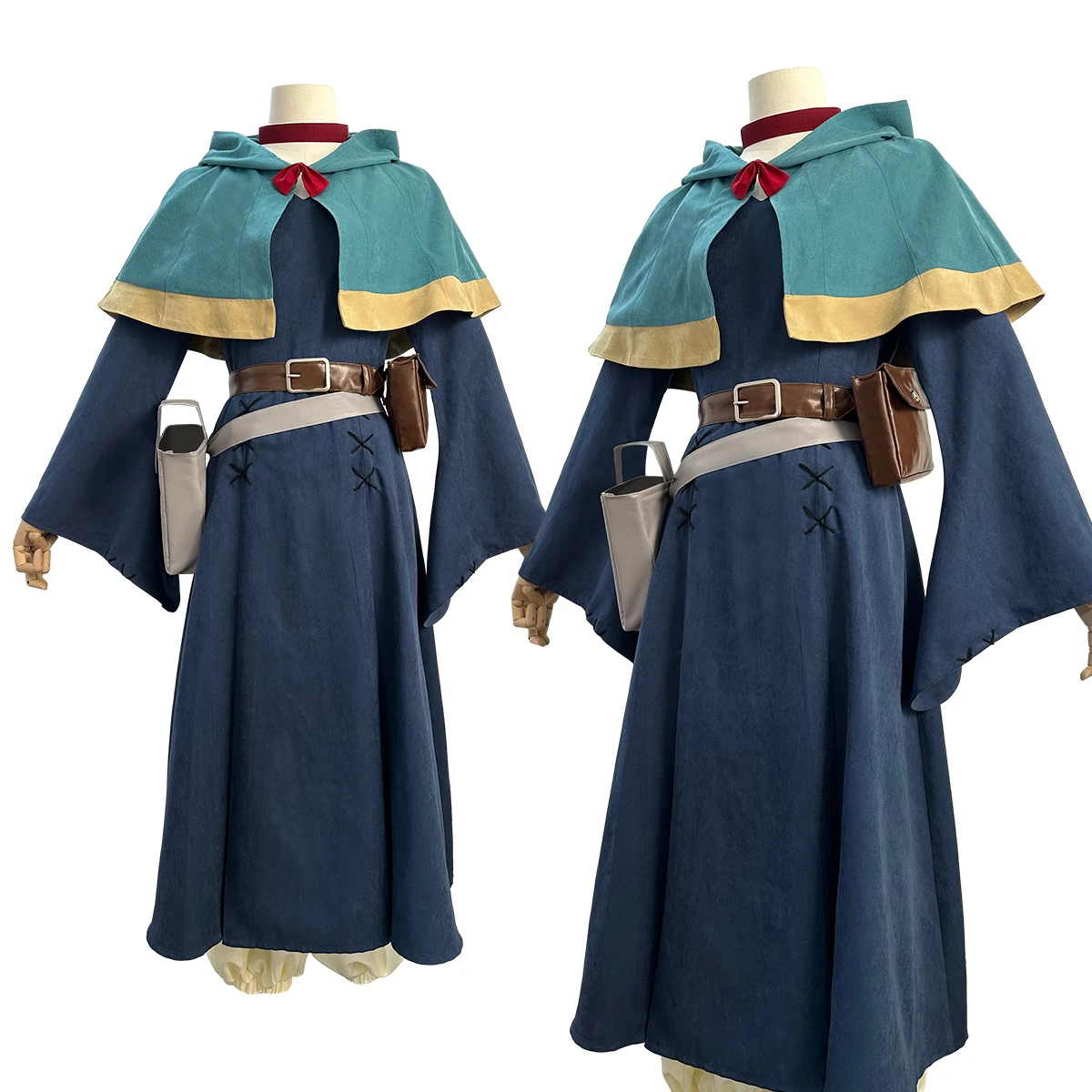 HOLOUN Delicious Anime Marcille Cosplay Costume Wig Shawl Cloak Dress Pants Rose Net Halloween Christmas Gift