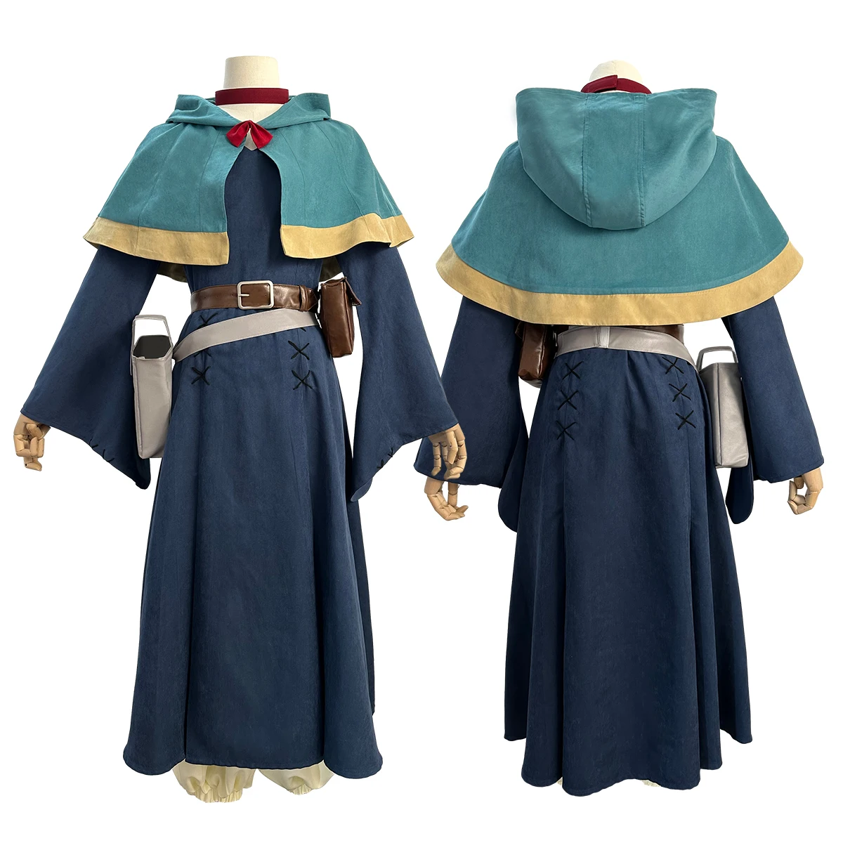 HOLOUN Delicious Anime Marcille Cosplay Costume Wig Shawl Cloak Dress Pants Rose Net Halloween Christmas Gift