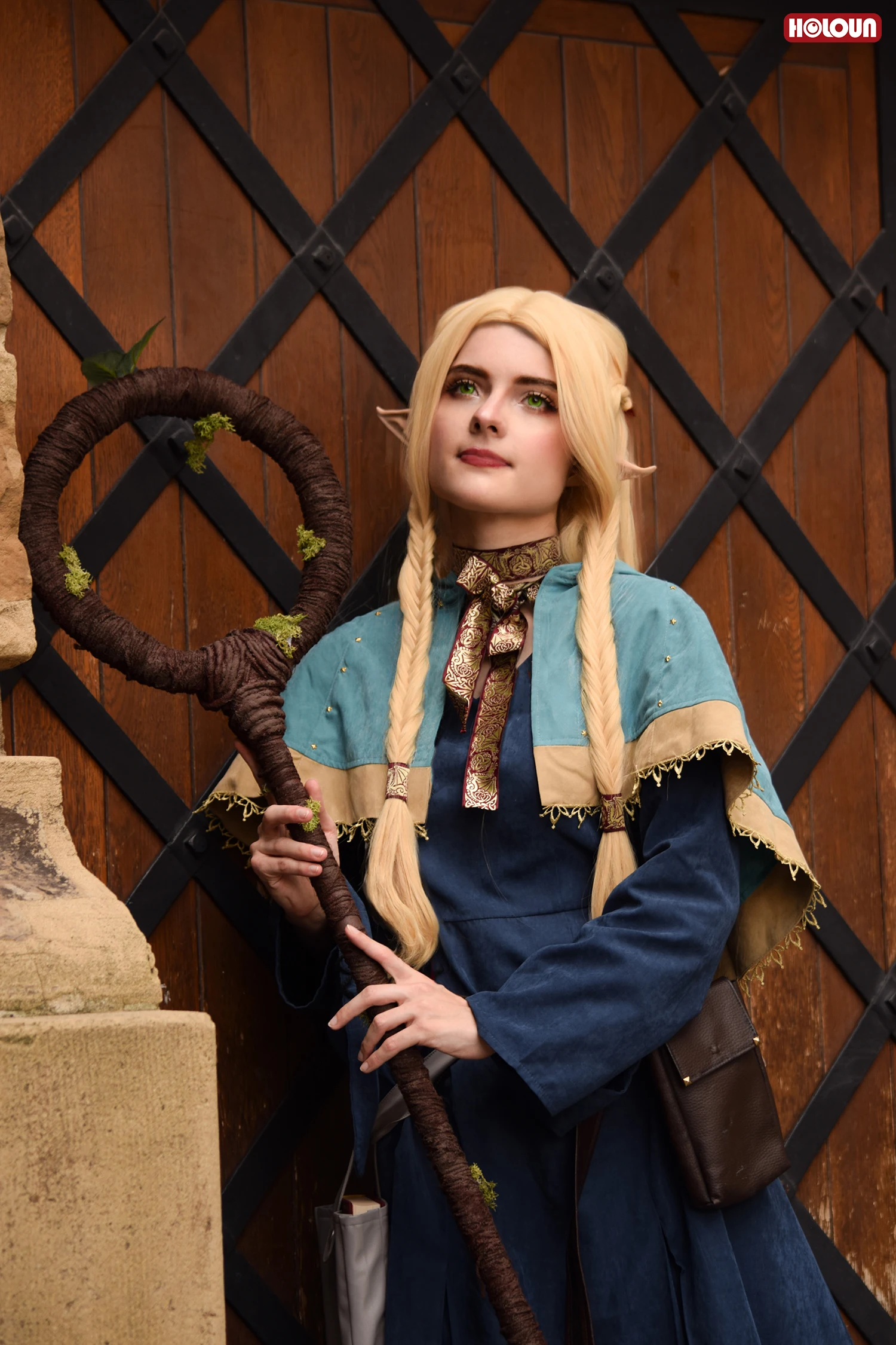 HOLOUN Delicious Anime Marcille Cosplay Costume Wig Shawl Cloak Dress Pants Rose Net Halloween Christmas Gift