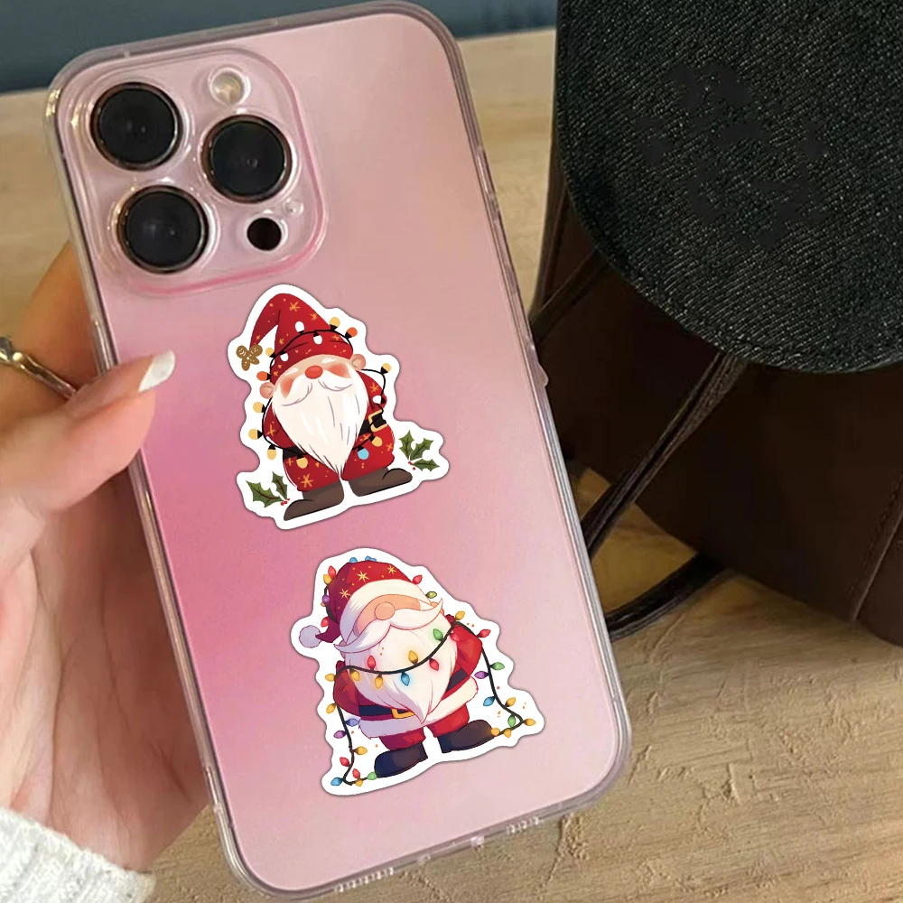 50PCS Christmas Dwarf Stickers Exquisite and Cute Santa Claus Account Material Phone Case Laptop Luggage Waterproof Stickers