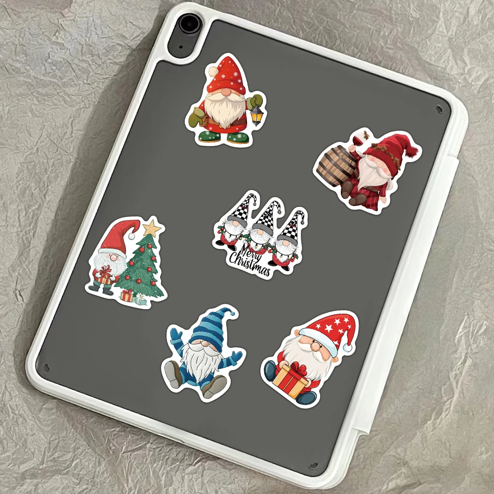 50PCS Christmas Dwarf Stickers Exquisite and Cute Santa Claus Account Material Phone Case Laptop Luggage Waterproof Stickers