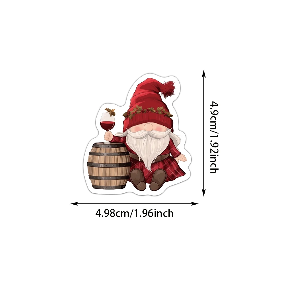50PCS Christmas Dwarf Stickers Exquisite and Cute Santa Claus Account Material Phone Case Laptop Luggage Waterproof Stickers