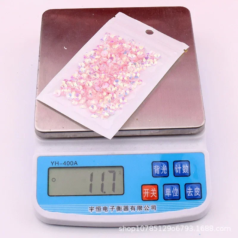 10g/Pack 6mm 8mm Concave Plum Flower Sequins Christmas Decoration Crafts Paillettes DIY Ornament Sewing Lentejuelas Accessories