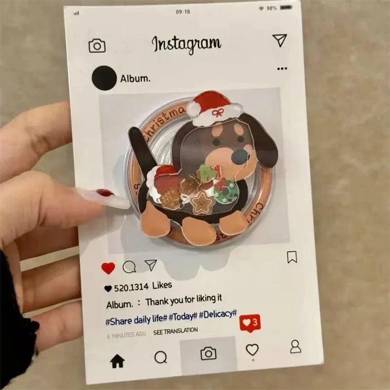 Korean Quicksand Christmas Tree Magnetic Holder Grip Tok Griptok Phone Holder Stand Support For iPhone For Pad Magsafe Smart Tok