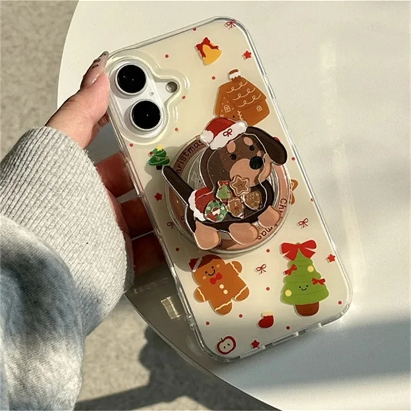 Korean Quicksand Christmas Tree Magnetic Holder Grip Tok Griptok Phone Holder Stand Support For iPhone For Pad Magsafe Smart Tok