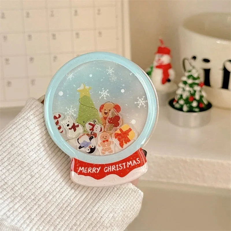 Korean Quicksand Christmas Tree Magnetic Holder Grip Tok Griptok Phone Holder Stand Support For iPhone For Pad Magsafe Smart Tok