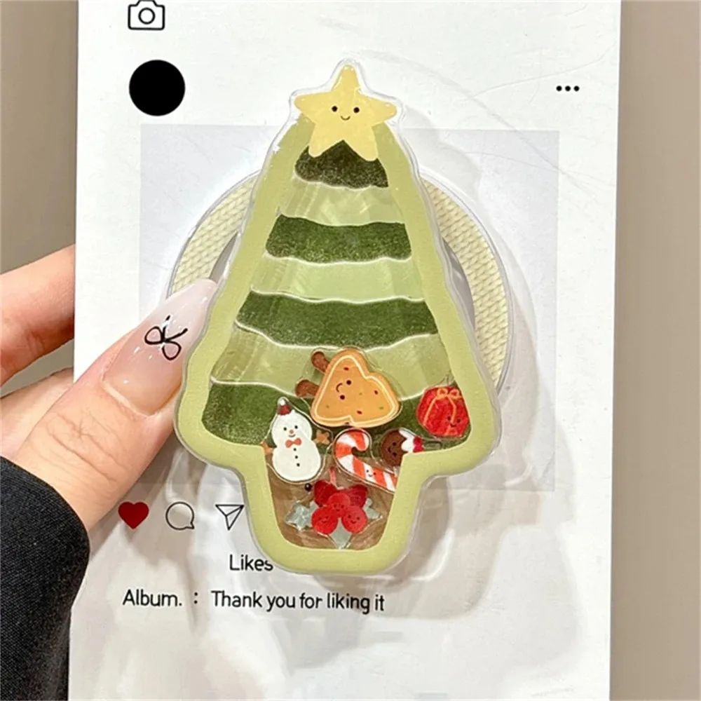 Korean Quicksand Christmas Tree Magnetic Holder Grip Tok Griptok Phone Holder Stand Support For iPhone For Pad Magsafe Smart Tok