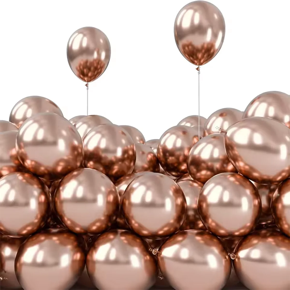 50 pcs 5 Inch Chrome Metallic Helium Balloons for Birthday Wedding Anniversary Christmas Party Decorations