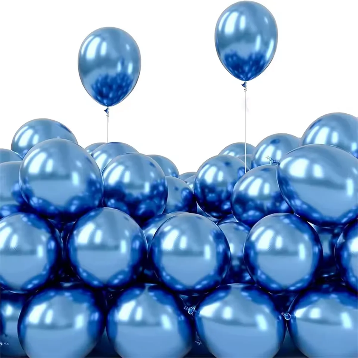 50 pcs 5 Inch Chrome Metallic Helium Balloons for Birthday Wedding Anniversary Christmas Party Decorations