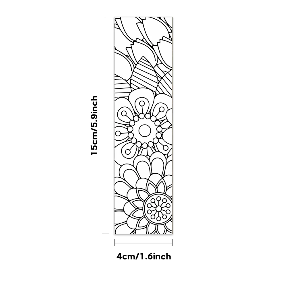 32pcs, Coloring Flower Bookmarks, suitable for back-to-school season, Christmas, Halloween, teachers, readers, and birthdays.