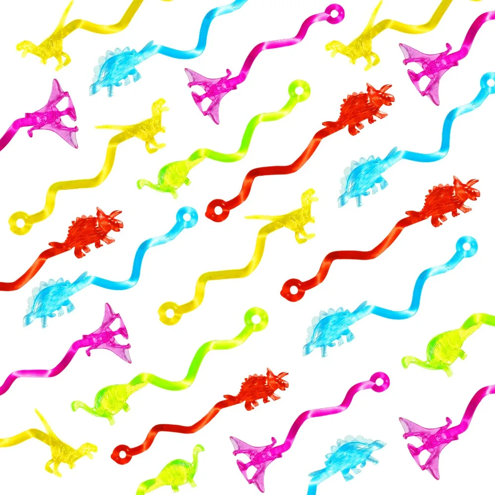 10-50PC Mini Colorful Sticky Stretch Dinosaur Children's Birthday Party Pinata Christmas Gift Bag Filling Carnival Kids Gift Bag