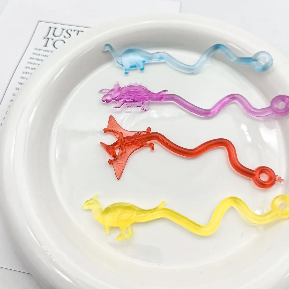 10-50PC Mini Colorful Sticky Stretch Dinosaur Children's Birthday Party Pinata Christmas Gift Bag Filling Carnival Kids Gift Bag
