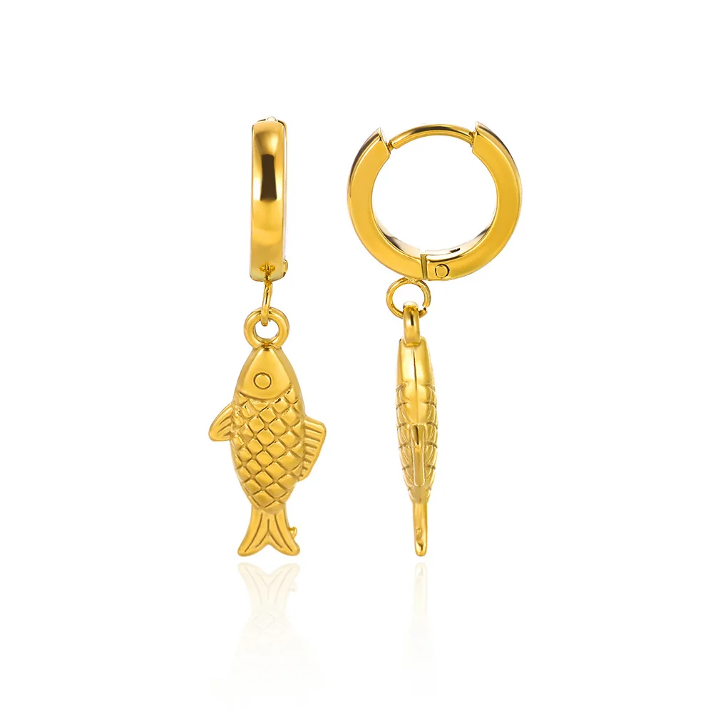 Freshwater Ocean Starfish Shell Hoop Earrings for Women Elegant Stainless Steel Gold Color Aretes Christmas Jewelry Accessories