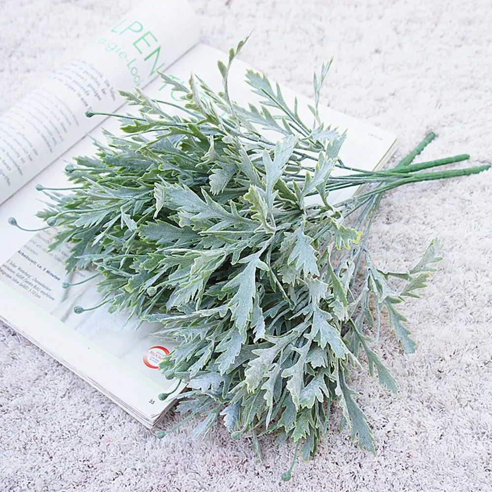 5pcs Chrysanthemum Leaf Artificial Flower Plant for Home Wall Vase Wedding Photography Decoration Christmas Wreath DIY Gift Box