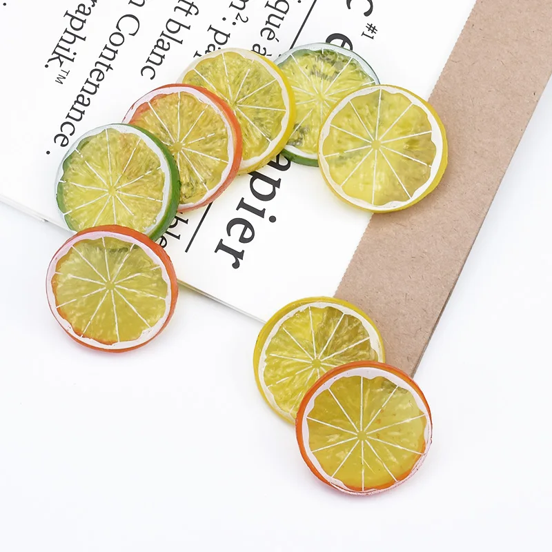 5/10 Pieces Plastic Lemon Slices Christmas Decorations for Home Artificial Fruit Scrapbooking Kids Toys Wedding Scrapbooking