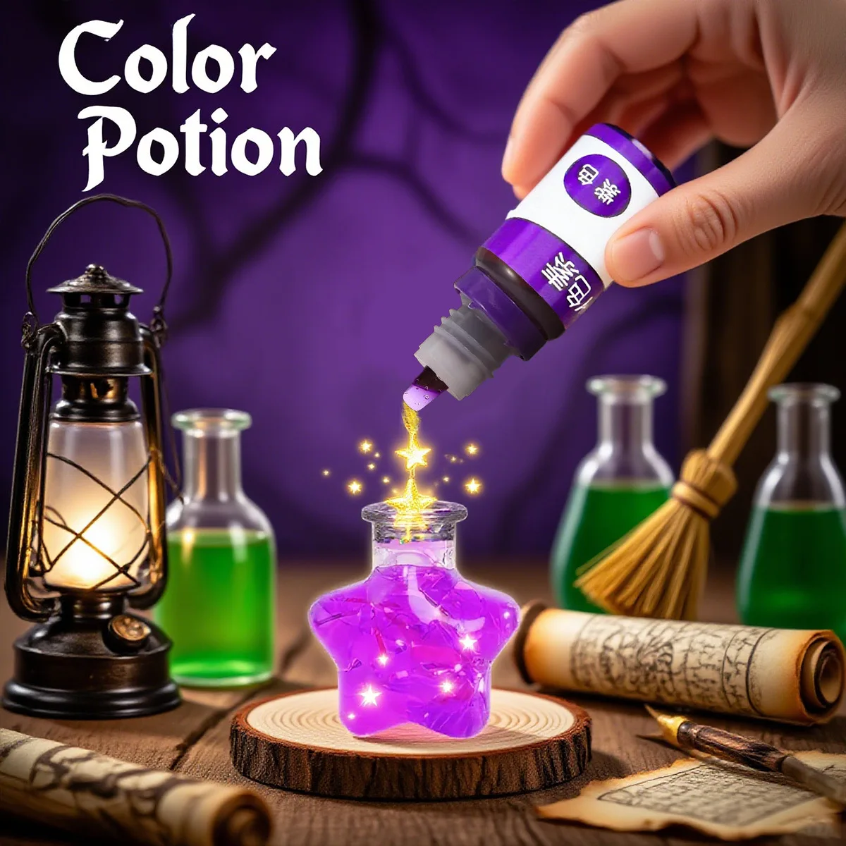 Little Magician Potion, Children's DIY Wizard Toys, Creative Experiments DIY Ornament Toys Gift for Christmas/Birthday/Halloween