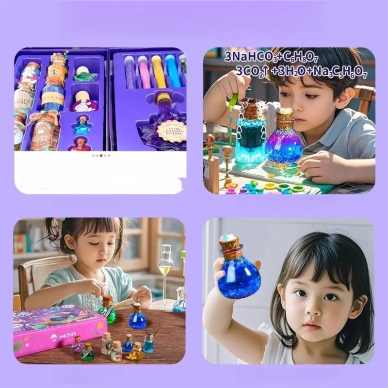 Little Magician Potion, Children's DIY Wizard Toys, Creative Experiments DIY Ornament Toys Gift for Christmas/Birthday/Halloween