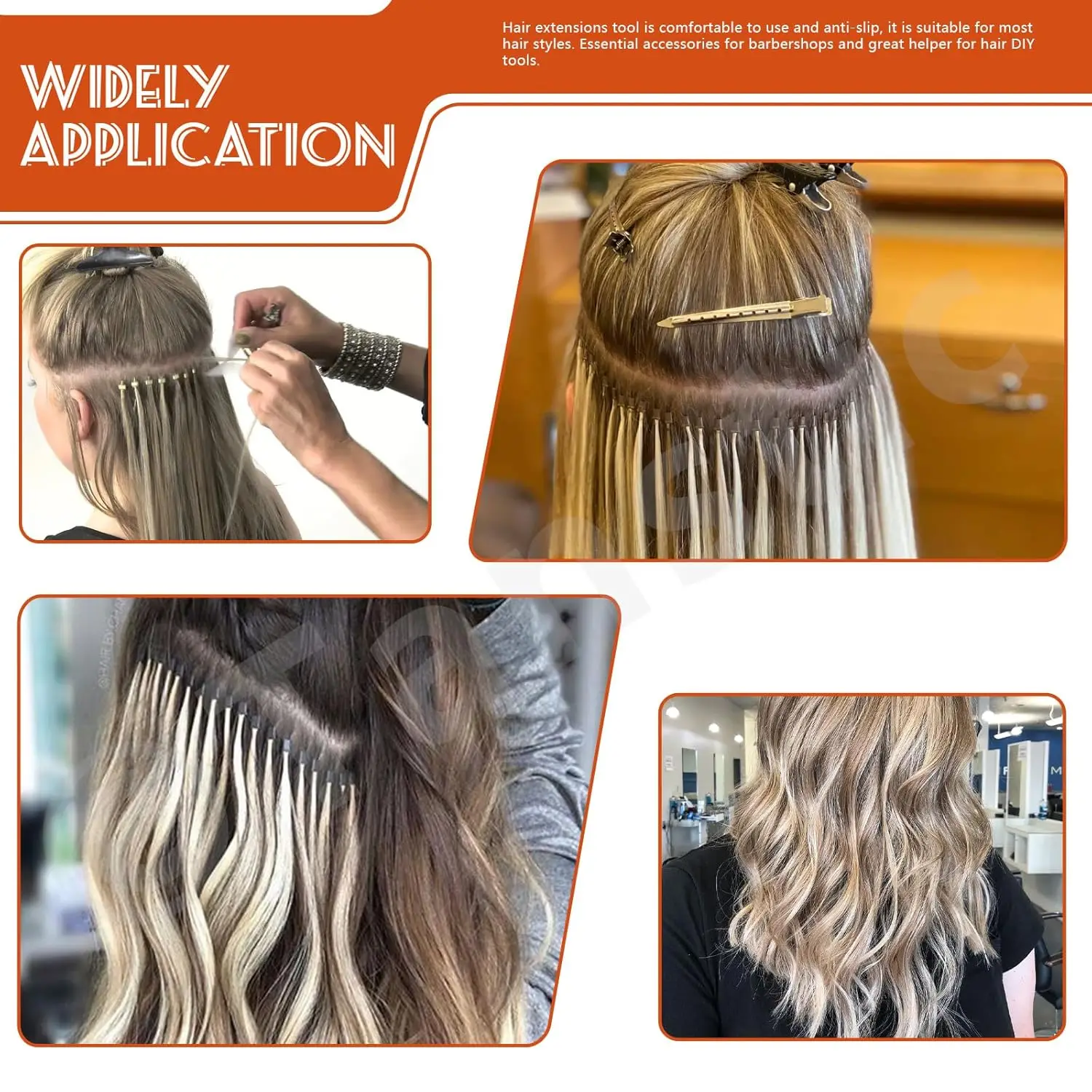 Hair Extension Kit,including 1000Pcs 5 Colors Hair Extension Bead with Hair Pliers,Pulling Hook Loop and Needle Christmas gift
