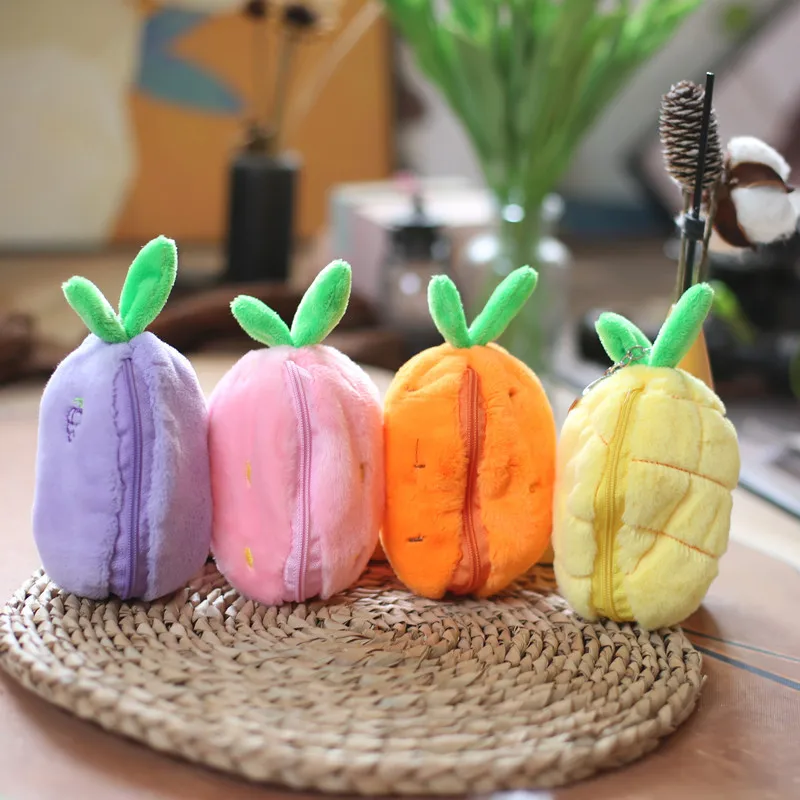 Kawaii Fruit Bunny Plush Toy Cute Carrot Strawberry Turn Into Rabbit Plush Toy Kids Birthday Christmas Gift peluches pequenos
