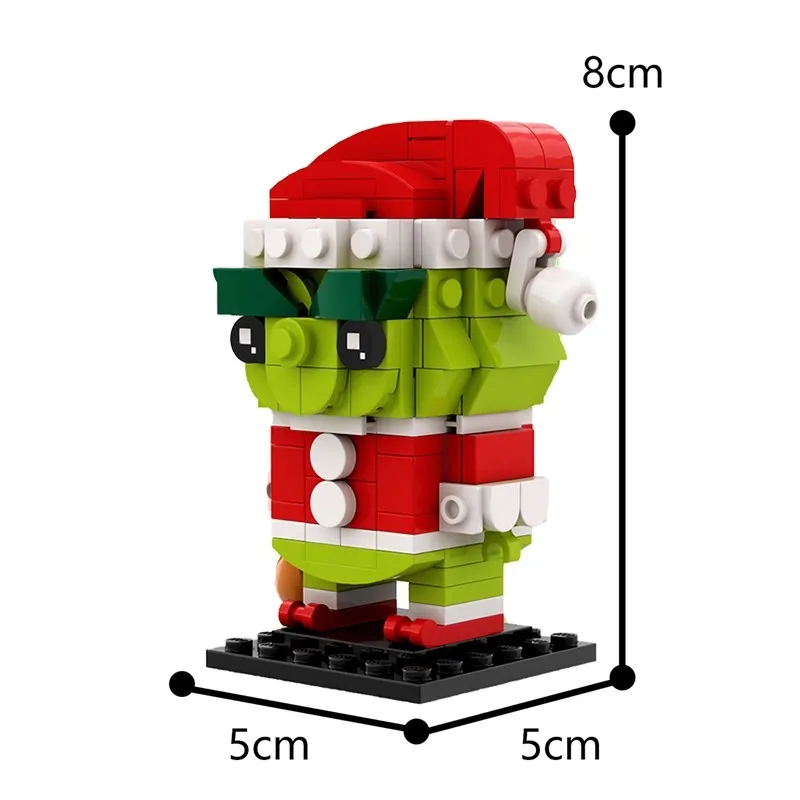 Mymocs MOC Ideas Fairy Tale Green Haired Monster Anime Figures Sculptures Bricks Headz Sets Building Blocks Toys Christmas Gift
