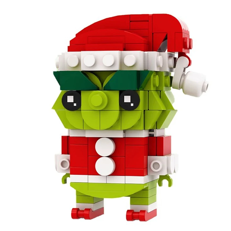 Mymocs MOC Ideas Fairy Tale Green Haired Monster Anime Figures Sculptures Bricks Headz Sets Building Blocks Toys Christmas Gift