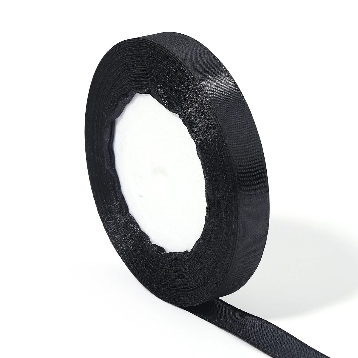 25Yards 1/1.2/1.5/2/2.5/3.8cm Black Satin Ribbons For Wedding Party Christmas DIY Handmade Bouquet Gifts Packaging Decoration