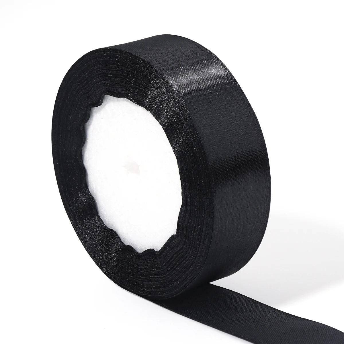 25Yards 1/1.2/1.5/2/2.5/3.8cm Black Satin Ribbons For Wedding Party Christmas DIY Handmade Bouquet Gifts Packaging Decoration