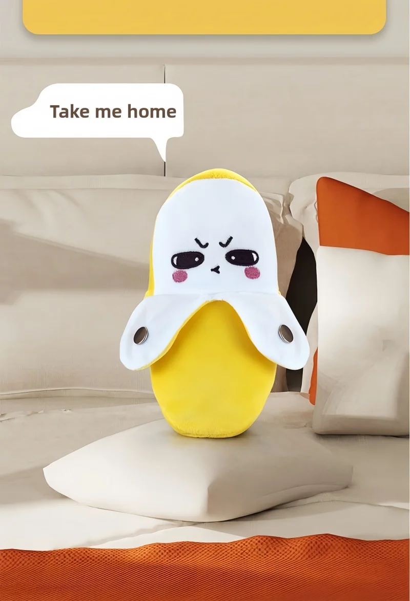 Banana Baby Beat Sensing Creative Fruit Novelty Parent-Child Musical Interactive Piano Toy Plush Doll Christmas Gift