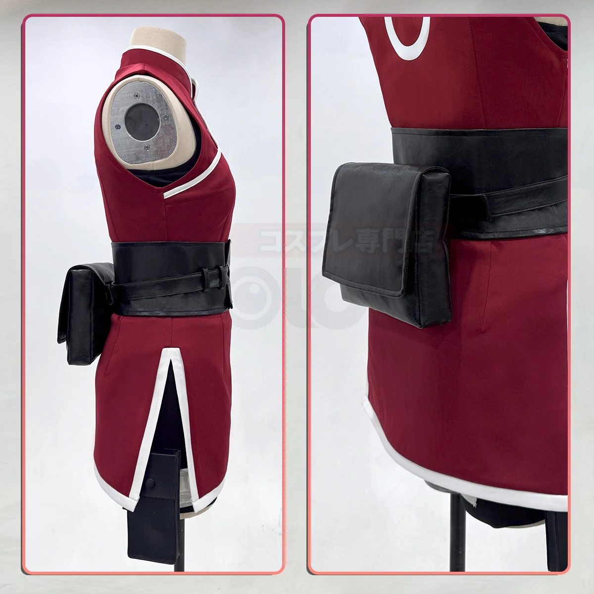HOLOUN Anime Haruno Sakura Cosplay Costume Top Shorts Pouch Halloween Christmas Gift Cos Convention