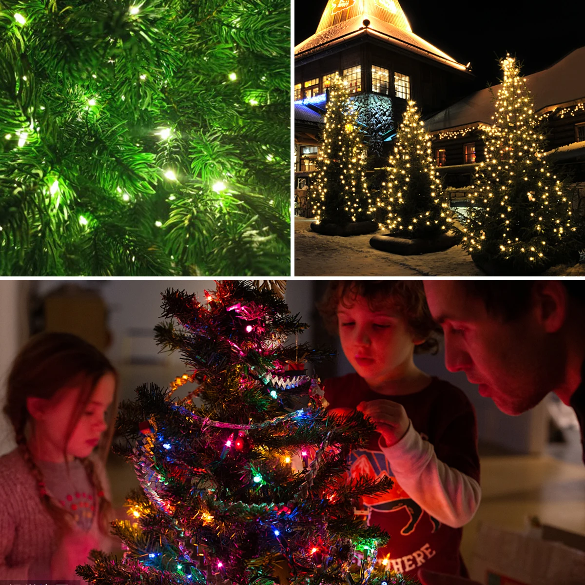 50M 100M Outdoor Upgraded Durable LED Leather String Fairy Lights 8 Modes Waterproof Yard Garland Garden Christmas Tree Decor