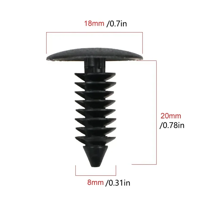 20/50PCS Gm Christmas Tree Barb Riveted Roof Trunk Interior Board Barb Nylon Plastic Card With Willow Nails Car Clip