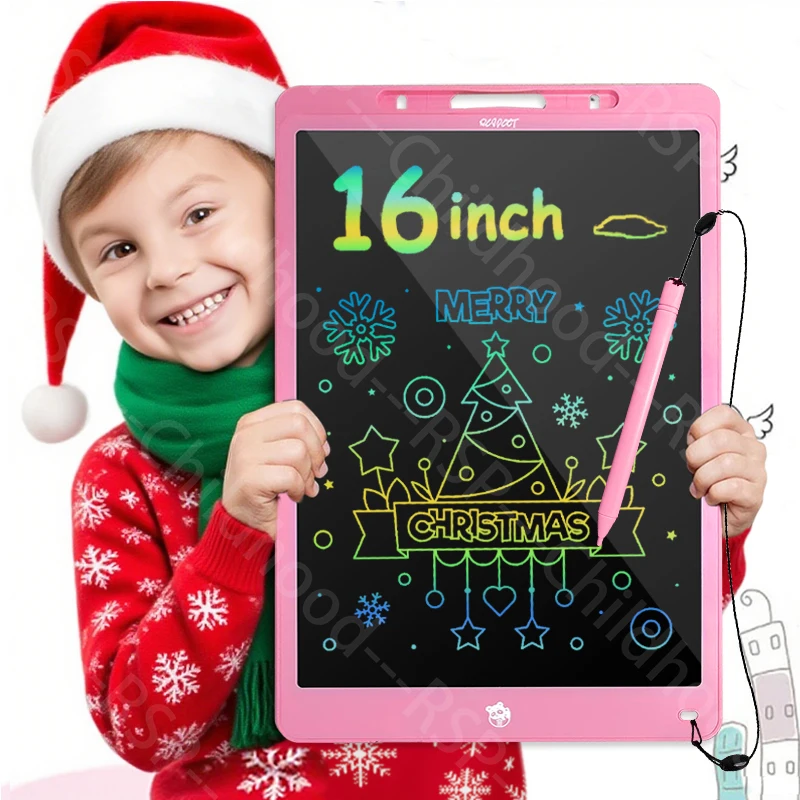 16 Inch LCD Writing Tablet Large Electronic Color Drawing Board Erasable Screen Perfect Educational Toys Birthday Christmas Gift