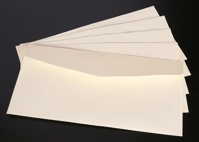 10Pcs Vintage Kraft Paper Envelopes Blank A4 Triangle Cowhide Handmade Black Set Writing Christmas Invitations 22*11CM